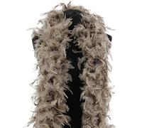 Deluxe Mink Taupe Feather Boa 100g - 180cm Premium Fluffy Neutral Costume Accessory for 1920s, Gatsby, Hen Parties, Fancy Dress & Photo Booths