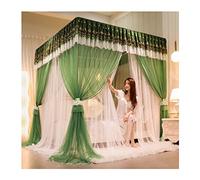 Deluxe Mosquito Canopy Net for Single/Double Bed, Stylish Fabric Bed Drapes, Mesh Protection Shielding for Princess Room & Summer Bedroom Decoration