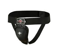 Deluxe Muay Thai Competition Training Steel Cup Groin Guard - Velcro Model (XL)