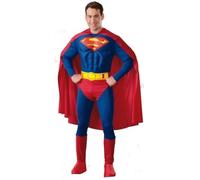 Rubies Official Superman Deluxe with Muscle Chest, Adult Costume - Large Halloween