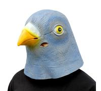 Deluxe Novelty Halloween Costume Party Latex Pigeon Head Mask - Realistic Design Fun Cosplay Prop for Themed Events & Gatherings