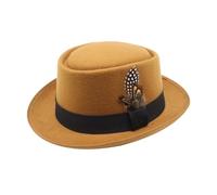 Deluxe Oktoberfest Hat Brown German Bavarian Hat with Feather, One Size - Ideal for Fancy Dress Accessory, Oktoberfest