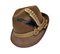 Deluxe Oktoberfest Hat German Alpine Fedora Bavarian Hat with F-eather, Bo-land Hunting Cham-pion Hats, for Adults Party Halloween Cultural Event Beer Festival Holiday Celebration