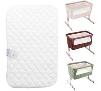 Deluxe Oval Foam Mattress Pad - Compatible with Next2Me Style Cribs - CoolTech Breathable Cover (75x40x4cm)