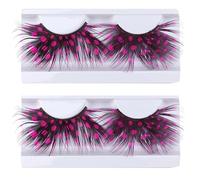 Deluxe Party Decorative False Eyelash 2 Pairs White Handmade