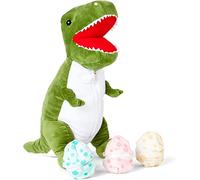 Deluxe Paws Snugy Babies Stuffed Animal Soft Toy Plush With 3 Babies Inside Tummy (Dinosaur)