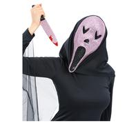 Smiffys Pink Jewelled Screamer Kit, Mask and Knife Set, Halloween Adult Female Costume, Scary Pink Jewel Horror Kit, Fancy Dress for Women, Mask and Accessories for Halloween Parties