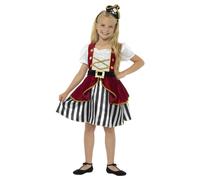 Deluxe Pirate Costume Set Smiffys Red 4-6 Years
