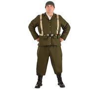Deluxe Plus Size WW2 Soldier Fancy Dress Costume 2X