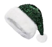 Deluxe Plush Santa Hat for Adults - Extra Wide Christmas Hat with Big Faux Fur Pom Pom, Perfect for Santa Costume, Xmas Parties & Festive Events