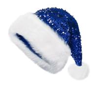 Deluxe Plush Santa Hat for Adults - Extra Wide Christmas Hat with Big Faux Fur Pom Pom, Perfect for Santa Costume, Xmas Parties & Festive Events