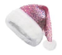 Deluxe Plush Santa Hat for Adults - Extra Wide Christmas Hat with Big Faux Fur Pom Pom, Perfect for Santa Costume, Xmas Parties & Festive Events