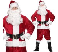 Smiffys Deluxe Santa Costume & Hat, Red