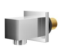 Deluxe Polished Square Shower Elbow | Chrome | Stainless Steel | 45mm x 45mm x 88mm