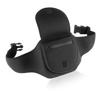 Deluxe Portable CD Player Holder Case with Belt - Black - for Exercise, Hiking or Biking