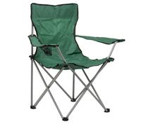 Deluxe Portable Folding Camping Chair | Outdoor Fold Out Lightweight Camp Chairs | Picnic Chairs Folding Armrest Cup Holder - Green