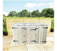 Deluxe Pressure Treated Wheelie Bin (3x 240L) Marlborough Natural One Size