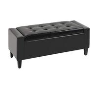 Deluxe PU Leather Storage Ottoman - Large Space, Stylish Design, Comfortable