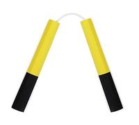 Deluxe Quality 10" Long Dense Foam Octagonal Training Nunchucks - Yellow/Black