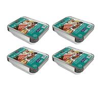 Deluxe Quality Jena 12 Pack Large Foil Trays & Lids with Free Shipping - 4 Pack