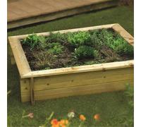 Deluxe Raised Bed/Sandpit Cheshire Light Oak One Size
