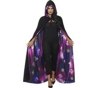 Deluxe Reversible Galaxy Oujia Cape Ladies Halloween Fancy Dress Accessory
