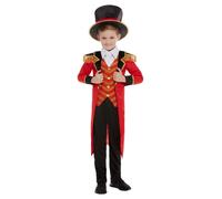 Smiffys Deluxe Ringmaster Costume, Red with Jacket, Mock Shirt, Trousers & Hat, Boys Fancy Dress, Child Dress Up Costumes