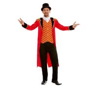 Deluxe Ringmaster Mens Fancy Dress Great Circus Showman Lion Tamer Adult Costume