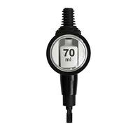 Deluxe Round Bottle Optics for Spirits - UK Made Bar Butler Shot Measure Alcohol Wine Upside Down Drink Dispenser Home bar Garage Man cave (70ml, Black)