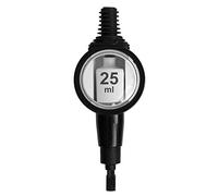 Deluxe Round Bottle Optics for Spirits - UK Made Bar Butler Shot Measure Alcohol Wine Upside Down Drink Dispenser Home bar Garage Man cave (25ml, Black)
