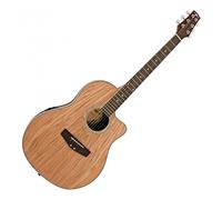 Deluxe Roundback Electro Acoustic Guitar by Gear4music Natural