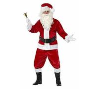 Smiffys Deluxe Santa Costume & Hat, Red