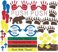 Deluxe School & Classroom Sensory Path Kit - with 65 Custom Vinyl Decals