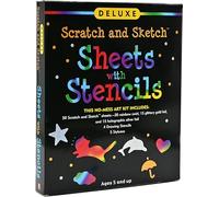 Deluxe Scratch & Sketch Kit (50 assorted sheets with bonus stencils)