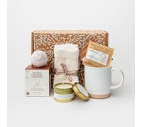 Deluxe Sending Hugs Gift Basket for Women, Self Care Gifts with Chai Tea, Mug, Bath Bomb, Cookies, Candle | Get Well Care Package, Sympathy Gift, Holiday or Birthday Gift, Feel Better Basket