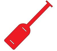 Deluxe Signs - Plain ID Self-tie Tie Tags (Pack of 14) Red 210x50-0.8mm Polypropylene