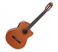 Deluxe Single Cutaway Electro Classical Guitar by Gear4music Natural