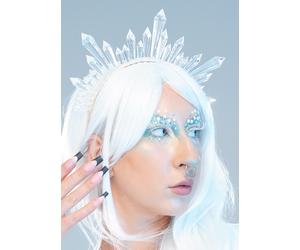 Deluxe Snow Queen Icicle Jewel Crown Headpiece The White Witch Tiara Headband