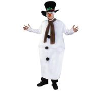 Deluxe Snowman Fat Suit I Love Fancy Dress White One Size