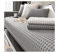 Deluxe Solid Color Ice Silk Sofa Cover,Summer New Cooling Ice Doug Couch Cover, Anti-Slip Sofa Cover, 3D Structure Breathable Cool Couch Covers Sofa Seat Covers Sofa Bed Cover (TYP-3,90 * 240CM)