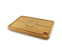Deluxe Spiked Bamboo Wooden Roast Joint Carving & Cutting Board 40 x 28cm, Brown