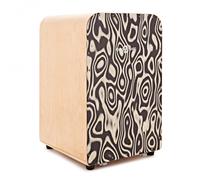 Deluxe String Cajon by Gear4music Liquorice Swirl