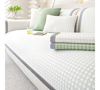 Deluxe Summer Cooling Ice Silk Sofa Cover, Couch For Sectional, L Shape, Corner, U Shaped, Anti-Slip Breathable 3D Structure Slipcovers, Furniture Protector(White,47 * 63in/120 * 160cm)