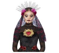 Deluxe Sunburst Day of the Dead Frida Kahlo Headband Women's Halloween Costume