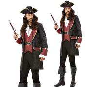 Deluxe Pirate Swashbuckler Family Couples Kids Adults Fancy Dress Pirates Outfit