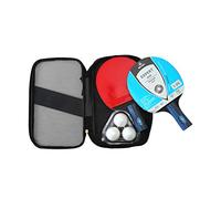 Deluxe Table Tennis Long Handle Ping Pong Set 2 Bats Rackets and 3 White Balls Set Family Game