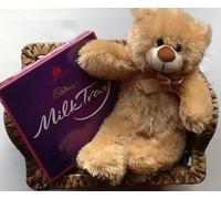 Deluxe Teddy and Cadburys Milk Tray Hamper - Perfect for Any Occasion