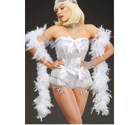 Deluxe Thick White 1920s Feather Boa Flapper Girl Fancy Dress Showgirl 180cm