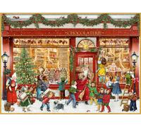 Deluxe Traditional A4 Christmas Advent Calendar - The Chocolate Shop