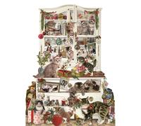 Deluxe Traditional Card Advent Calendar - Mischievous Christmas Cats